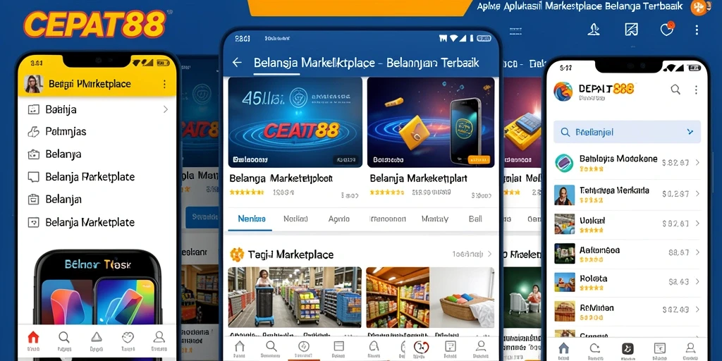 Tampilan antarmuka aplikasi CEPAT88 yang memudahkan pengguna saat berbelanja.