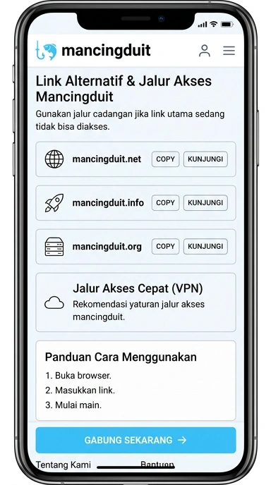 Tampilan link alternatif mancingduit