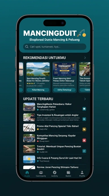 Tampilan katalog aplikasi mancingduit